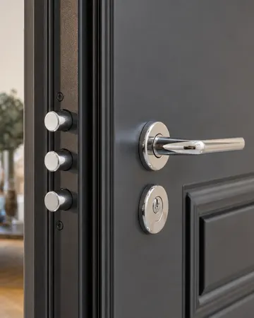Points de verrouillage d'une porte blindée
